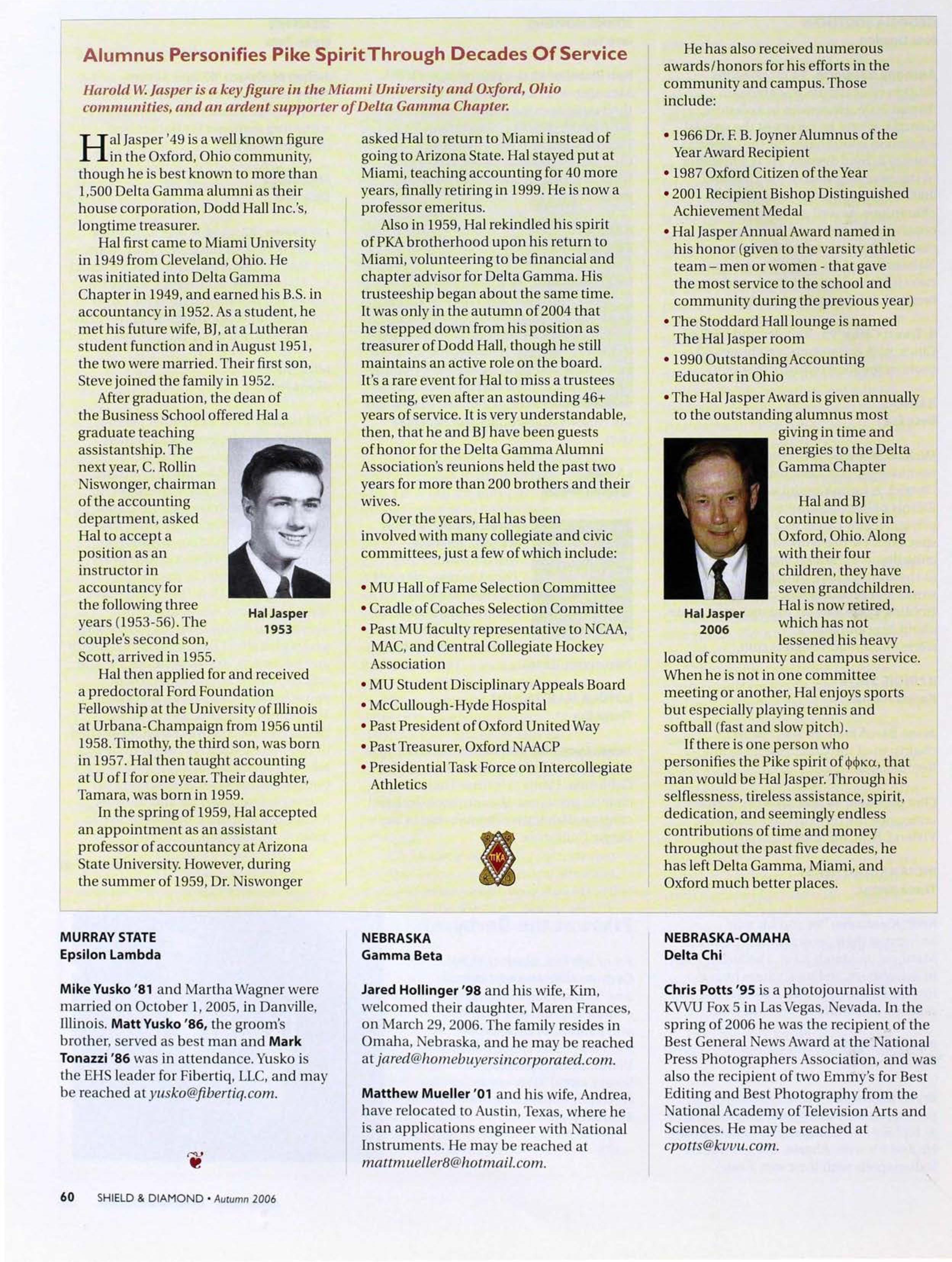 Alumnus Personifies Pike Spirit Through Decades of Service